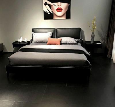 Modern Minimalist Leather Bed 1.8m Master Bedroom Light Luxury Nordic Bed