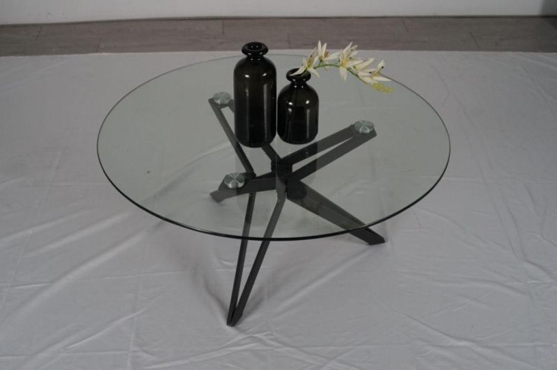 New Style Separate Round Home Furniture Living Room Modern Glass Top Coffee Table