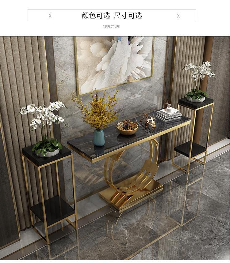 Modern Luxury Marble Top Porch Desk Corner Console Table Furniture