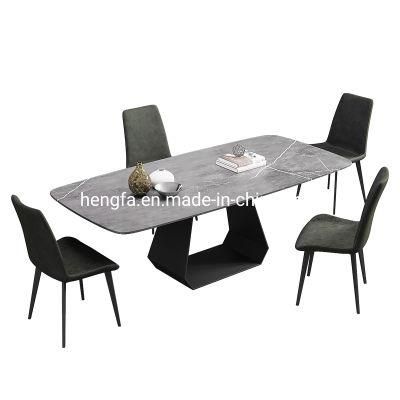 Office Hotel Industrial Square Shaped with Metal Legs Dining Table