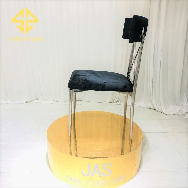 Elegant Stainless Steel Leather Chair for Wedding Event