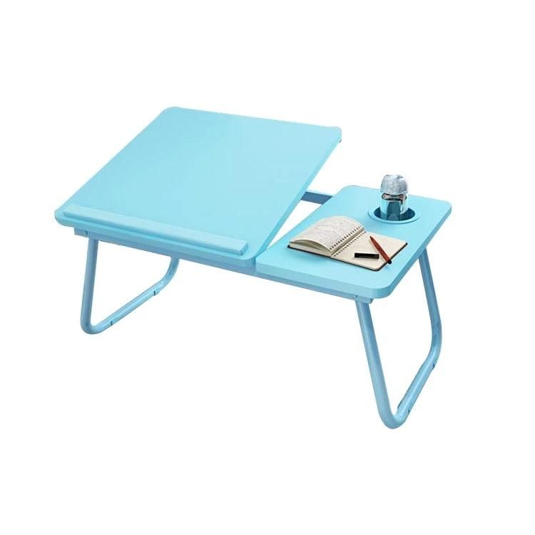 Wooden Metal Laptops Stand Lap Table Bed Desk for Laptop and Writing