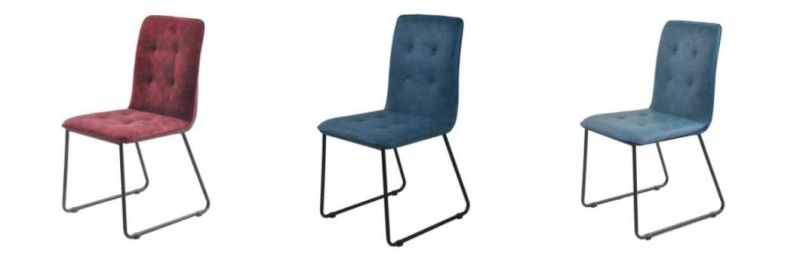 French Style Accent Faux Leather Tufted Back Dining Chair