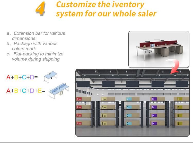 Factory Supply Modern Design Open Used Office Workstation Furniture for 6 Person