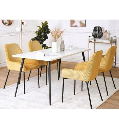 Modern Design Home Furniture MDF Material Extendable Dining Table Sets with 4 Chairs