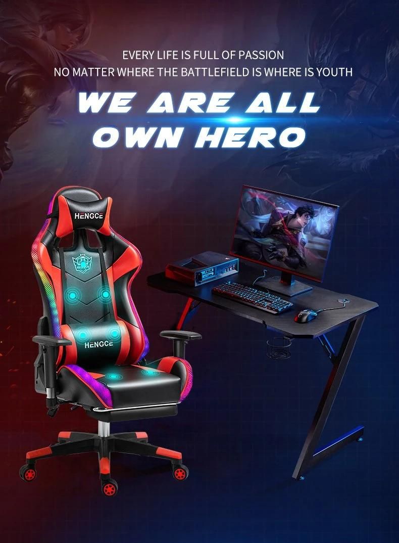 Top Sale High Quality Anji RGB Massage Gaming Chair with Legrest