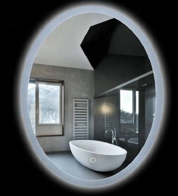 Modern Home Frameless Round Backlit LED Lighted Bathroom Mirror Decorative Bath Wall Mirror