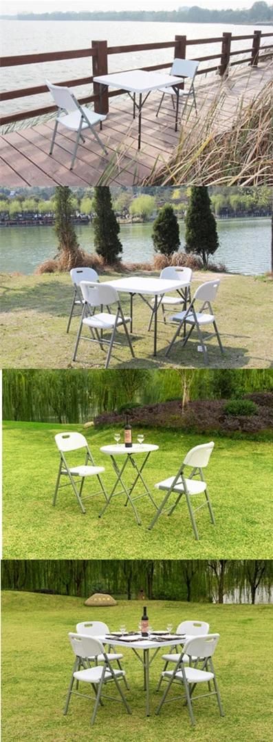 Promotion Outdoor Restaurant White Plastic Folding Chairs