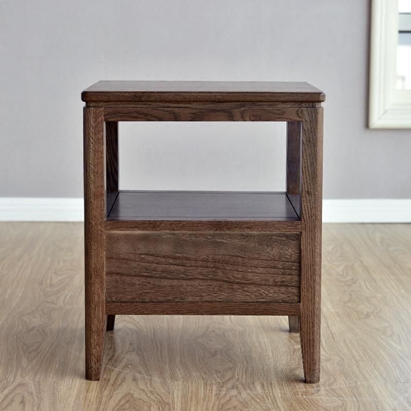 The Free Standing Nightstand Wood Nightstand Solid Wood Bedside Table with Furniture Supplier
