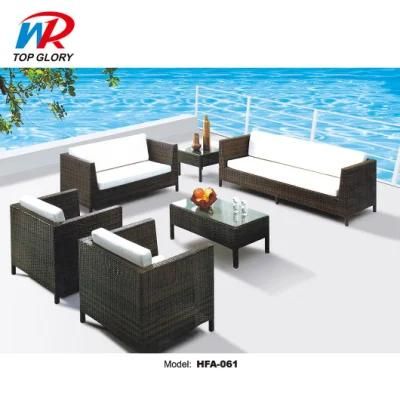 Outdoor Rattan Sofa Simple Courtyard Tea Table Combination Romantic Leisure Rattan Chair Furniture