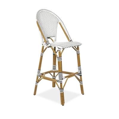 New Style Modern Restaurant Outdoor PE Rattan Bar Chair for Bar Table