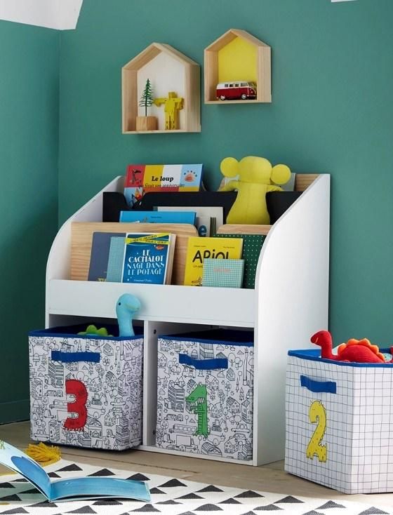 Modern Portable Children Bookcase, Living Room Wooden Kids Bookshelf, Colorful Baby Book Shelf