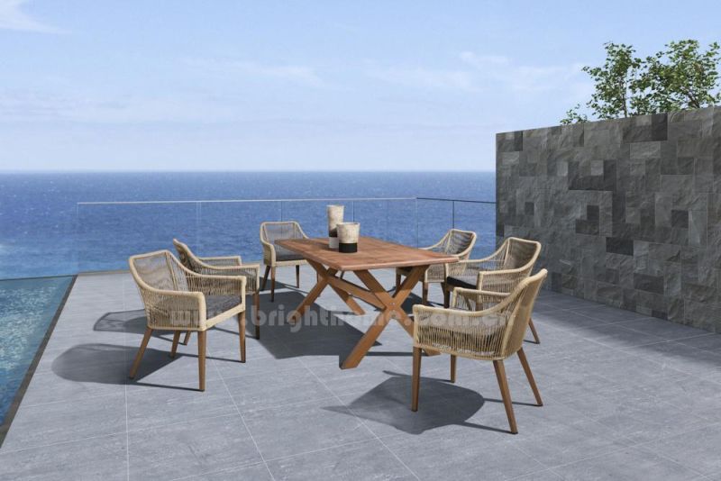 Modern New Design Aluminium Textilene Garden Dining Chairs and Table Outdoor Furniture