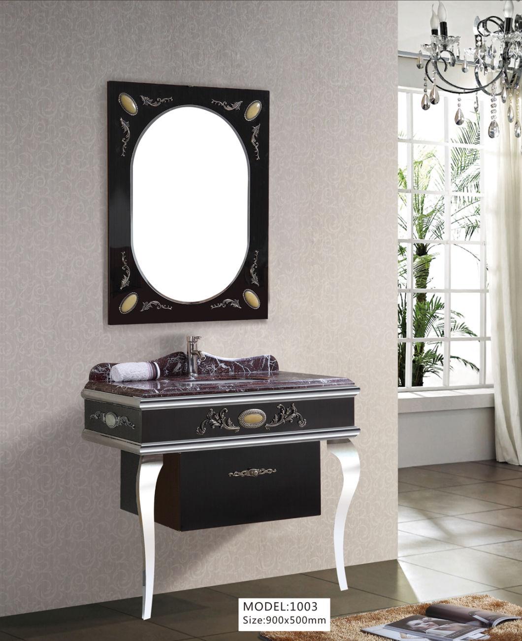 Bathroom Cabinet Vanity with Mirror/ Stainless Steel Bathroom Furniture