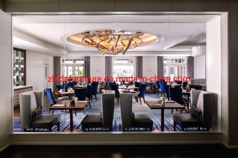 Zhida Custom Popular 5 Star Luxury Modern Hotel Lobby Furniture Modular Leisure Chair Sectional Sofa Couch Set for Sale