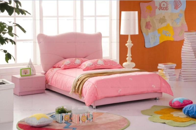 Modern Children Furniture Leather Bed Single Bed Gce002