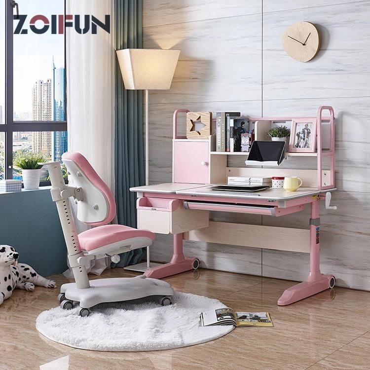 Wooden Home Use School Study Furniture for Children Kids Study Plastic Soft Padding Tables Chair Set