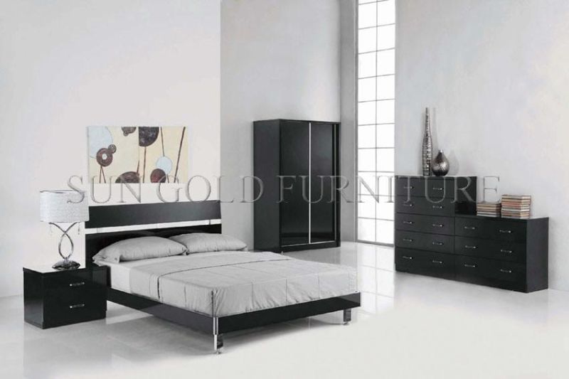 Luxury King Size White Platform Wooden Bed (SZ-BF175)