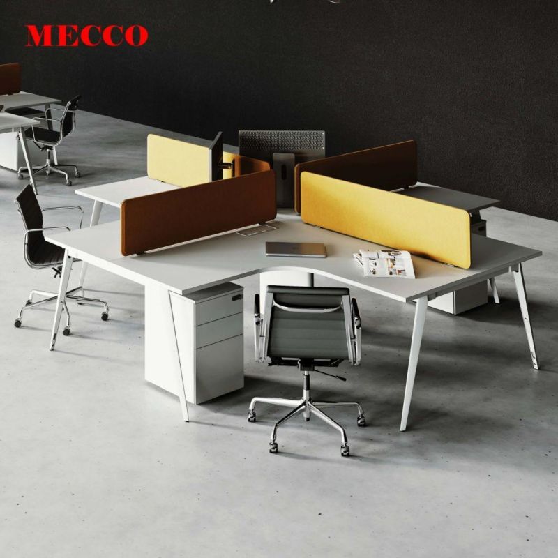 New Design Modern Style Four Person Work Staff Desk Office Workstation