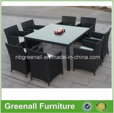 Outdoor Patio Rattan Modern Square Table and Chair Garden Dinner Sets Furniture