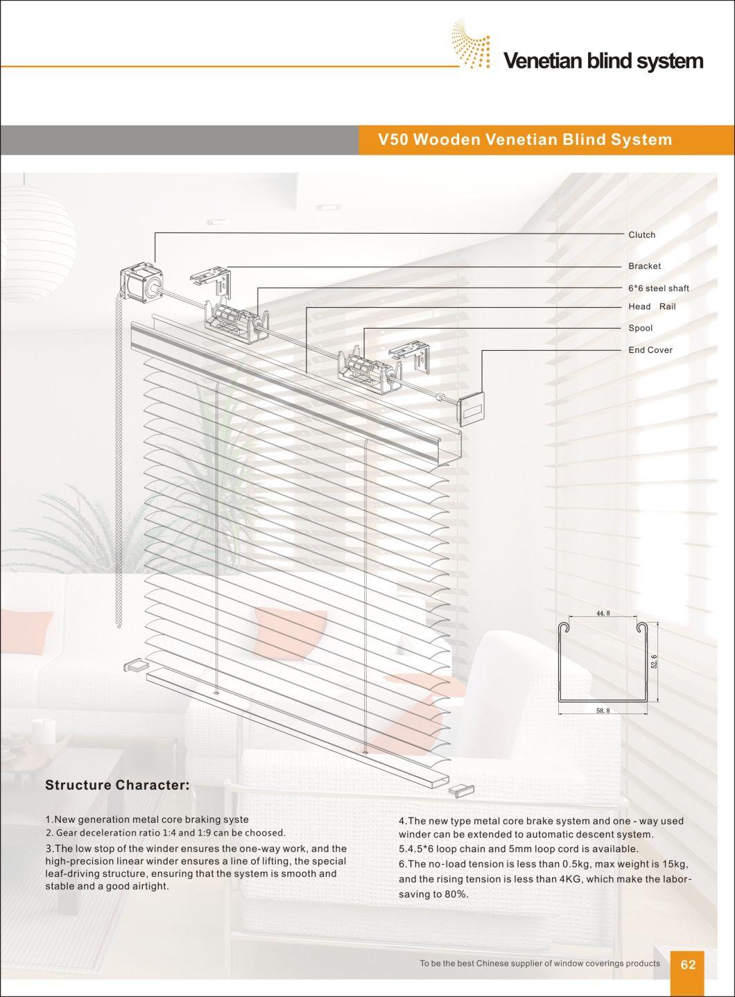 Customized Manual or Motorized Aluminum Blade Louver Window Venetian Blind for Venetian Blind System