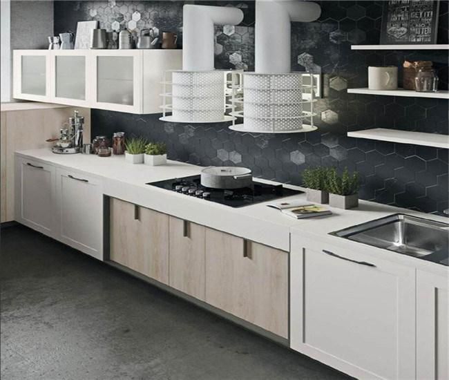 Custom Color Practical Waterproof Design Multifunctional Modular Laminate Kitchen Cabinet