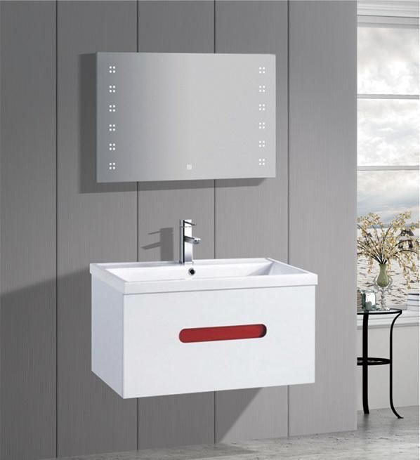 Full PVC Faced High Gloss Wooden Bathroom Vanity Bathroom Cabinet