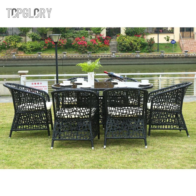 New Design Outdoor Home Garden Furniture Rattan Tea Table Chair Set