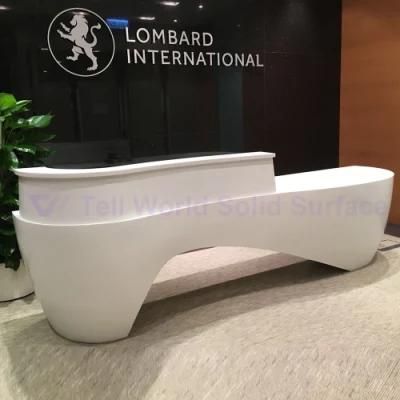 Aritificial Marble Reception Desk Hair Salon Beauty Reception Desk