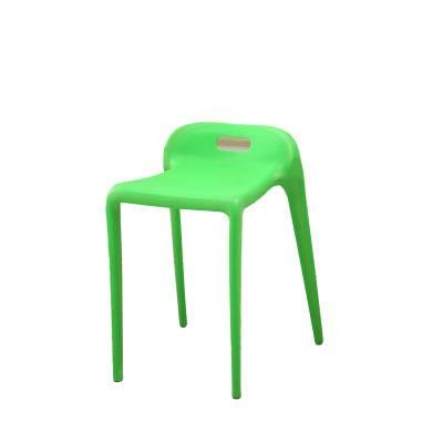 Restaurant Dining Stack up Chair Sillas Bajitas De Plastico Low Back Green Dining Chairs