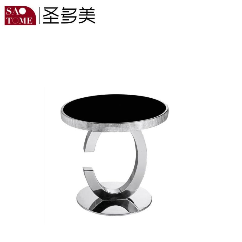 High Grade Living Room Dining Room Furniture Black Glass Dining Table