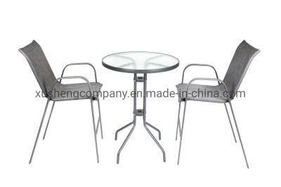 Patio Furniture Textilene Bar Set Modern Outdoor Furniture with High Table and Stools