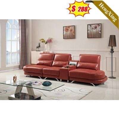 Classic Living Room Manager Office 3 Seat Function Sofas Customized PU Leather Sofa with Metal Legs