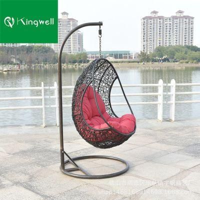 Modern Outdoor Garden Patio Furniture Hanging Rattan Wicker Hammock Swing Chair with Easy to Clean