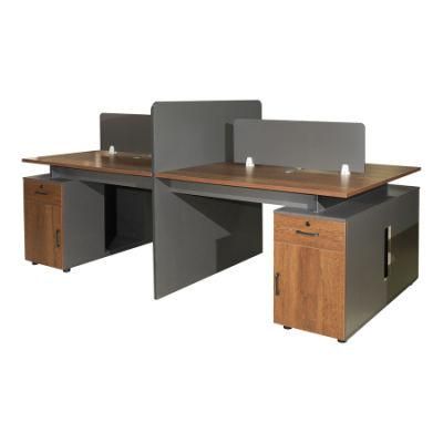 Modern Executive Modular Partition Desk 4 Seats Cross Cubicle Office Furniture