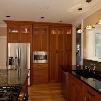 Custom Modern Design L Style Shaker Modular Solid Wood Kitchen Furniture