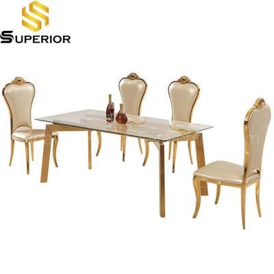 Stainless Steel Legs Dinner Table Sets Dining Furniture Table