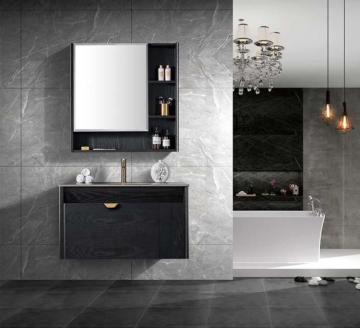 2022 New Plywood Wall Mounted Bathroom Cabinet with Mirror Cabinet