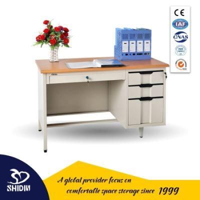 High Quality 3 Drawer Metal Office Table MDF Board Computer Desk for Office Furniture