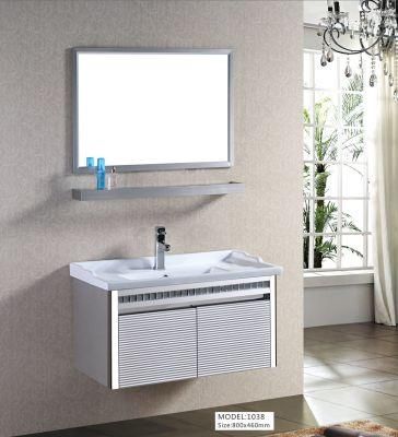 Stainless Steel Modern Bathroom Furniture Vanity Set