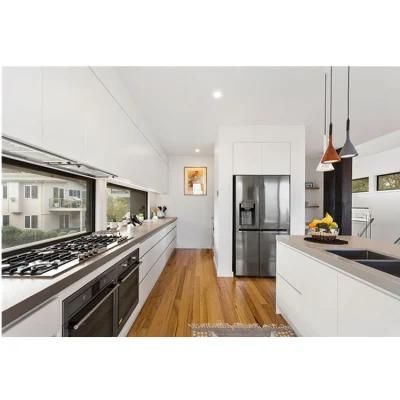European Style Modern White Lacquer Glossy Kitchen Cabinet Design