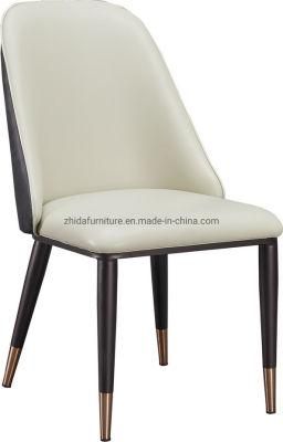 Home Furniture Hotel Modern Restaurant Solid Wood Leg PU Leather Villa Dining Room Restaurant Dining Chair
