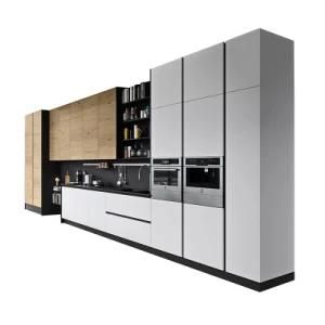 Modern Modular Melamine Kitchen Cabinet White Shaker PVC Wood Modern High Gloss Kitchen Furniture