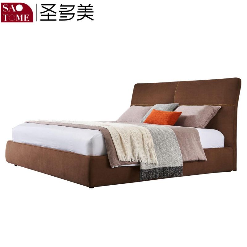 Modern Hotel Family Bedroom 180m Leather Brown Double King Bed