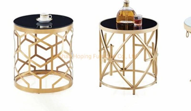 Modern Coffee Table Marble Top Dining Round Table and Side Table