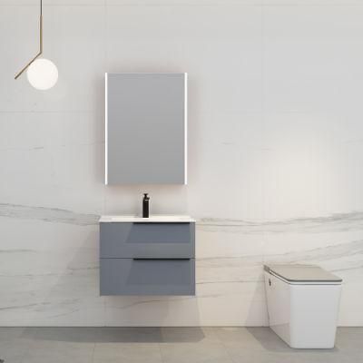 Simple Design Wall Hung Bathroom Cabinet with LED Mirror Cabinet (2050)