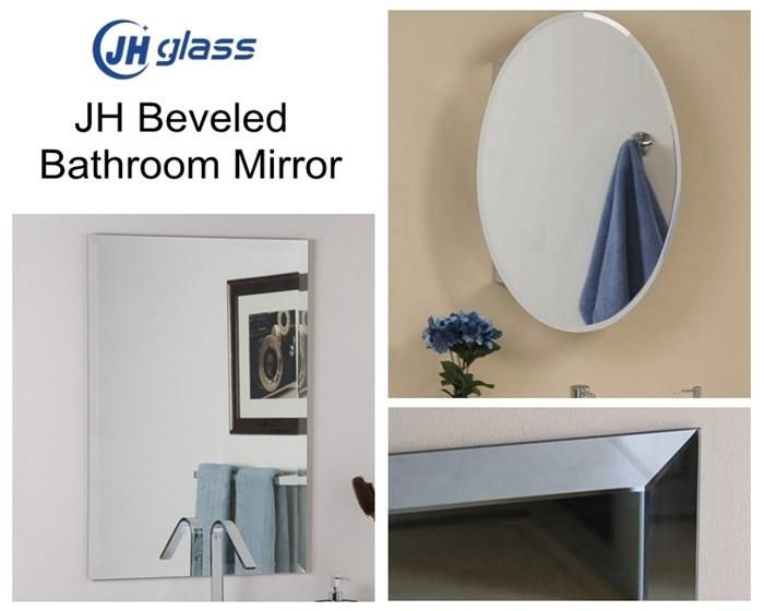 40X60cm 3.5mm 4mm Bevel Edge Colored Frameless Decorative Bathroom Mirror