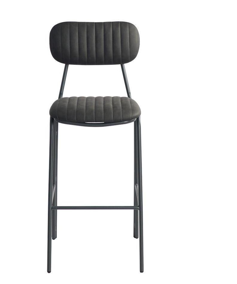 Modern Furniture Simple Style Bar Furniture Metal Frame PU Upholstery High Bar Stool Dining Chairs