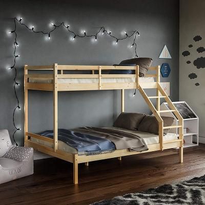 2022 New Design Woodden Triple Bunk Bed Double Decker Kid Children Furniture
