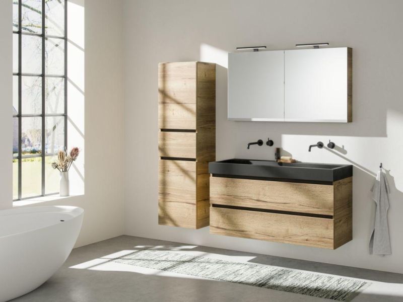 New Design Cheap Plywood Wood Hotel Bathroom Furniture Vanity Cabinets